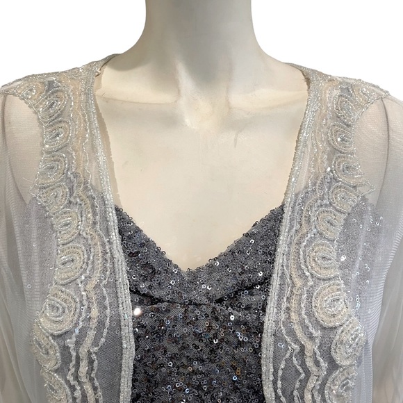 Vintage Beaded and Sequined Bolero Jacket - Picture 3 of 10